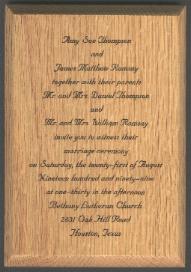 engraved wedding anouncement