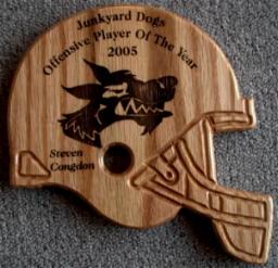 football helmet plaque