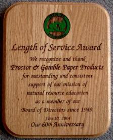 laser engraved plaque